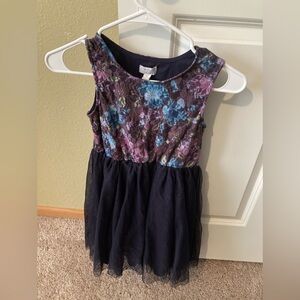 Children’s Place 1989 Place Floral Lace Dress with Navy and Blue and Purple